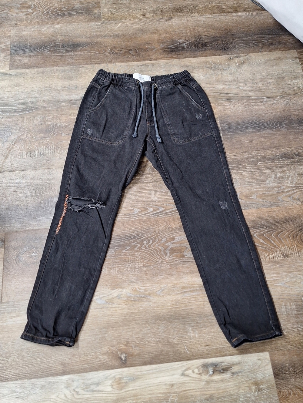 Oneteaspoon "Shabbies" Onyx Slouchy Boyfriend Joggers Jeans, Medium, Style#24418